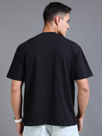 Essential Oversized Tee – Black (Cotton-Lycra Blend)