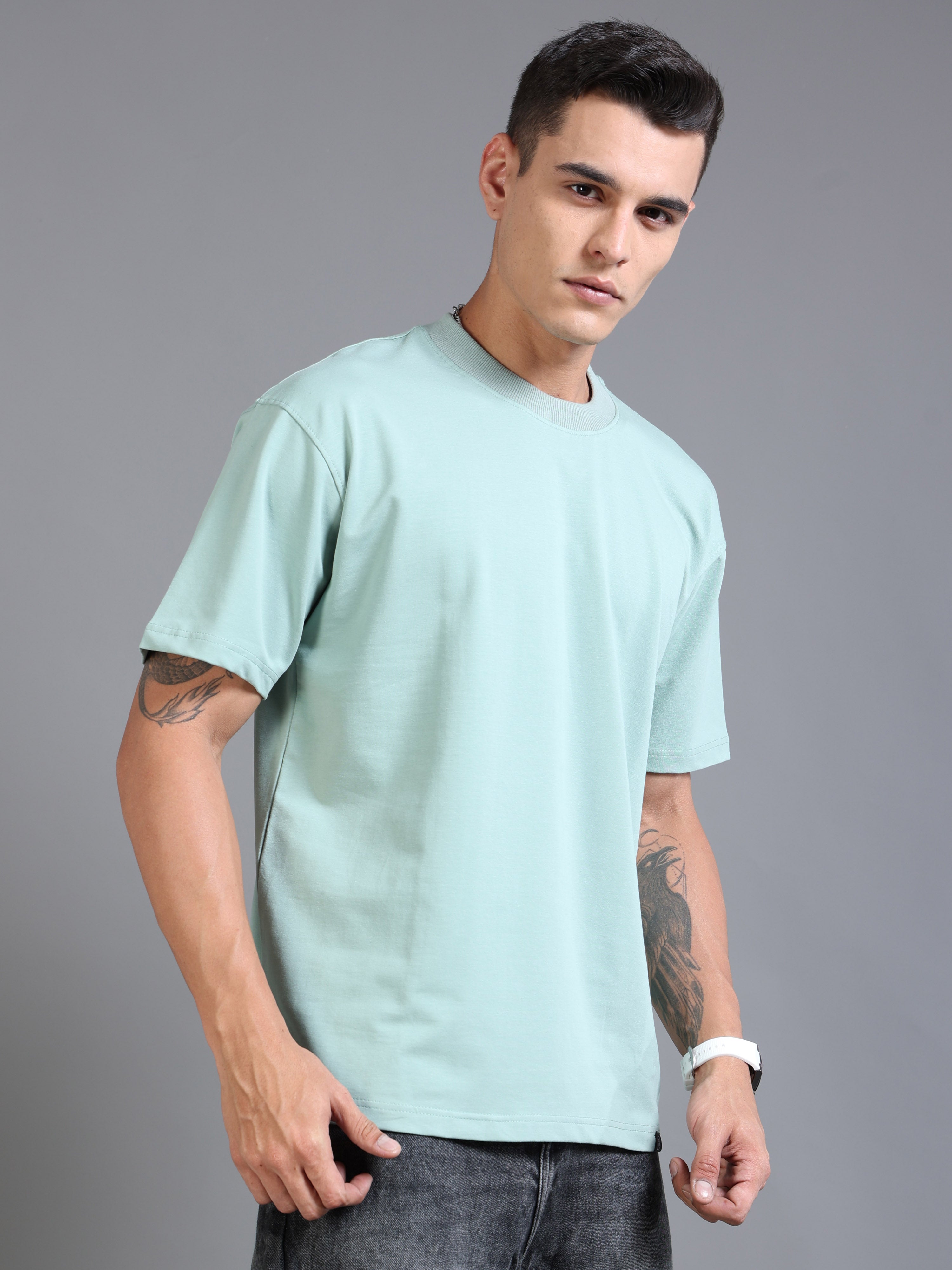Essential Oversized Tee Teal Green