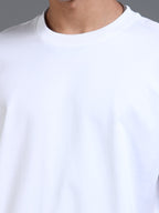 Essential Oversized Tee – White (Cotton-Lycra Blend)