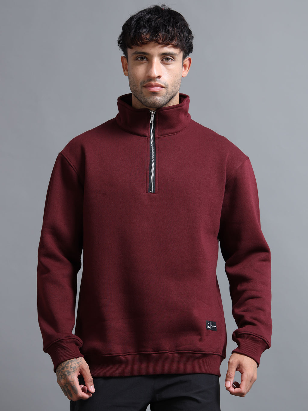 EASE ZIPPER SWEATSHIRT (MAROON)