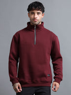 EASE ZIPPER SWEATSHIRT (MAROON)
