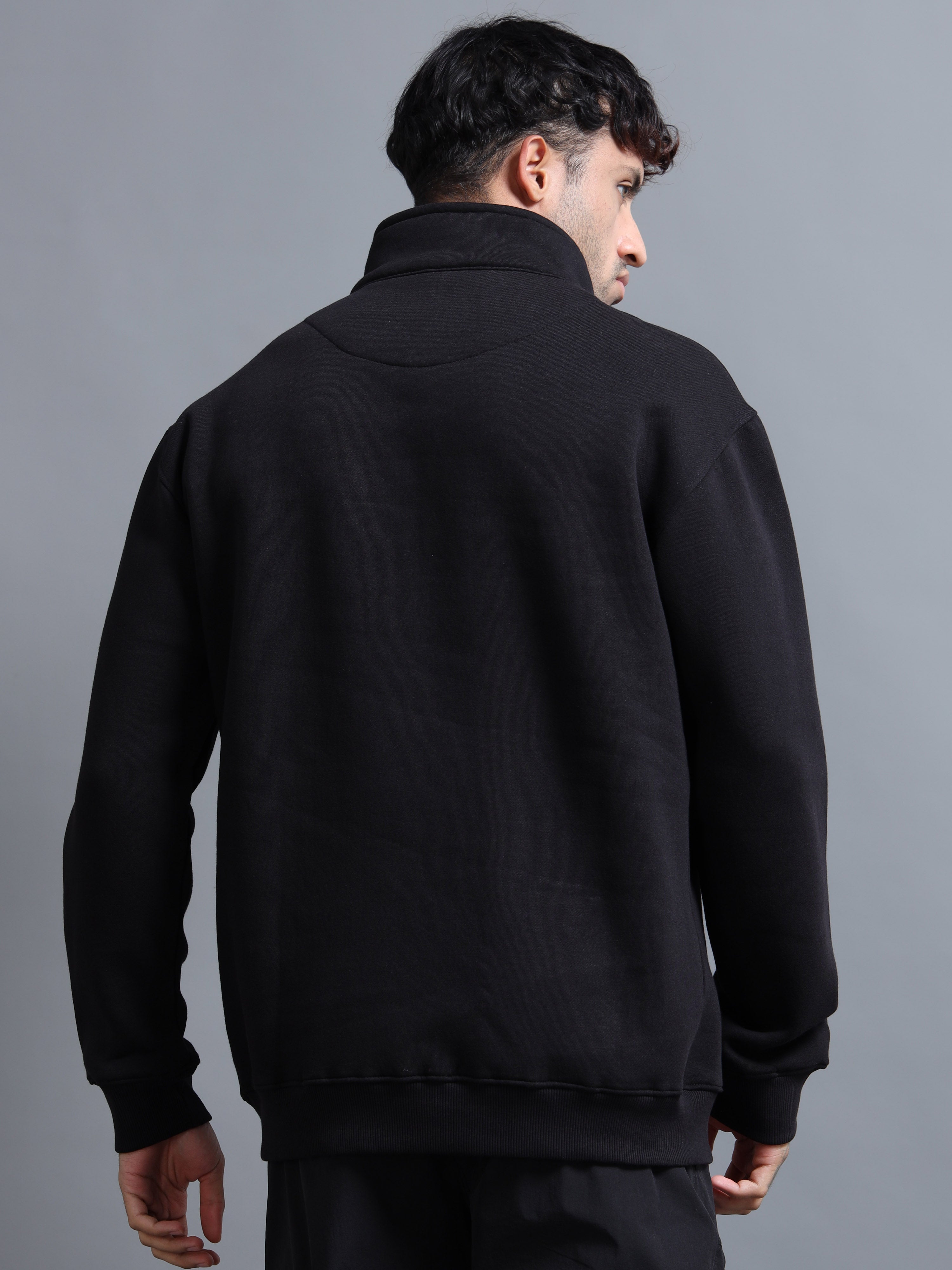 EASE ZIPPER SWEATSHIRT (BLACK)