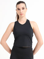 FLOW BLACK CROPPED TANK