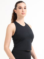 FLOW BLACK CROPPED TANK