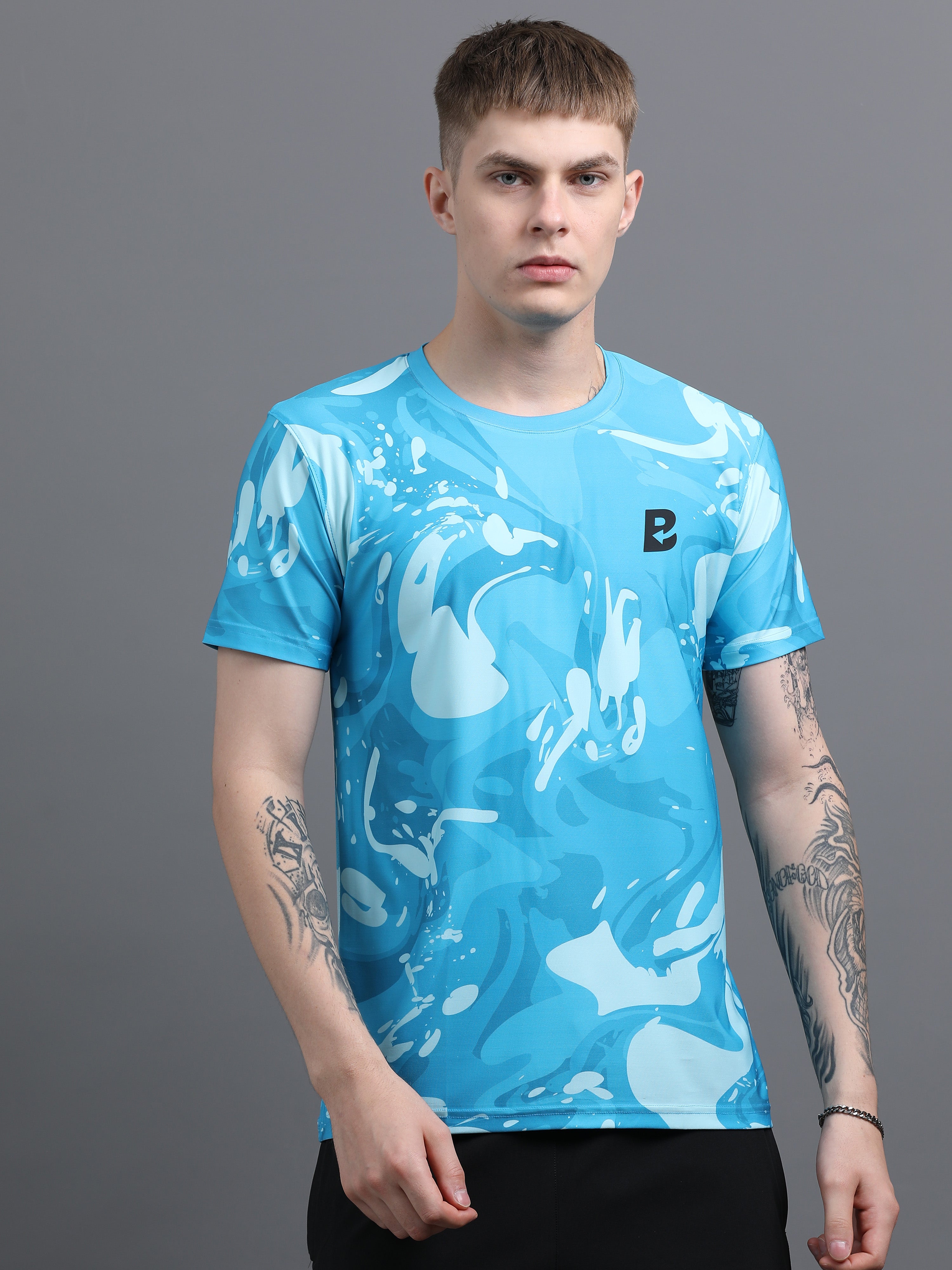 Performance T-Shirt – Blue (Moisture-Wicking Fabric)