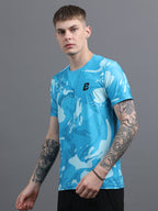 Performance T-Shirt – Blue (Moisture-Wicking Fabric)