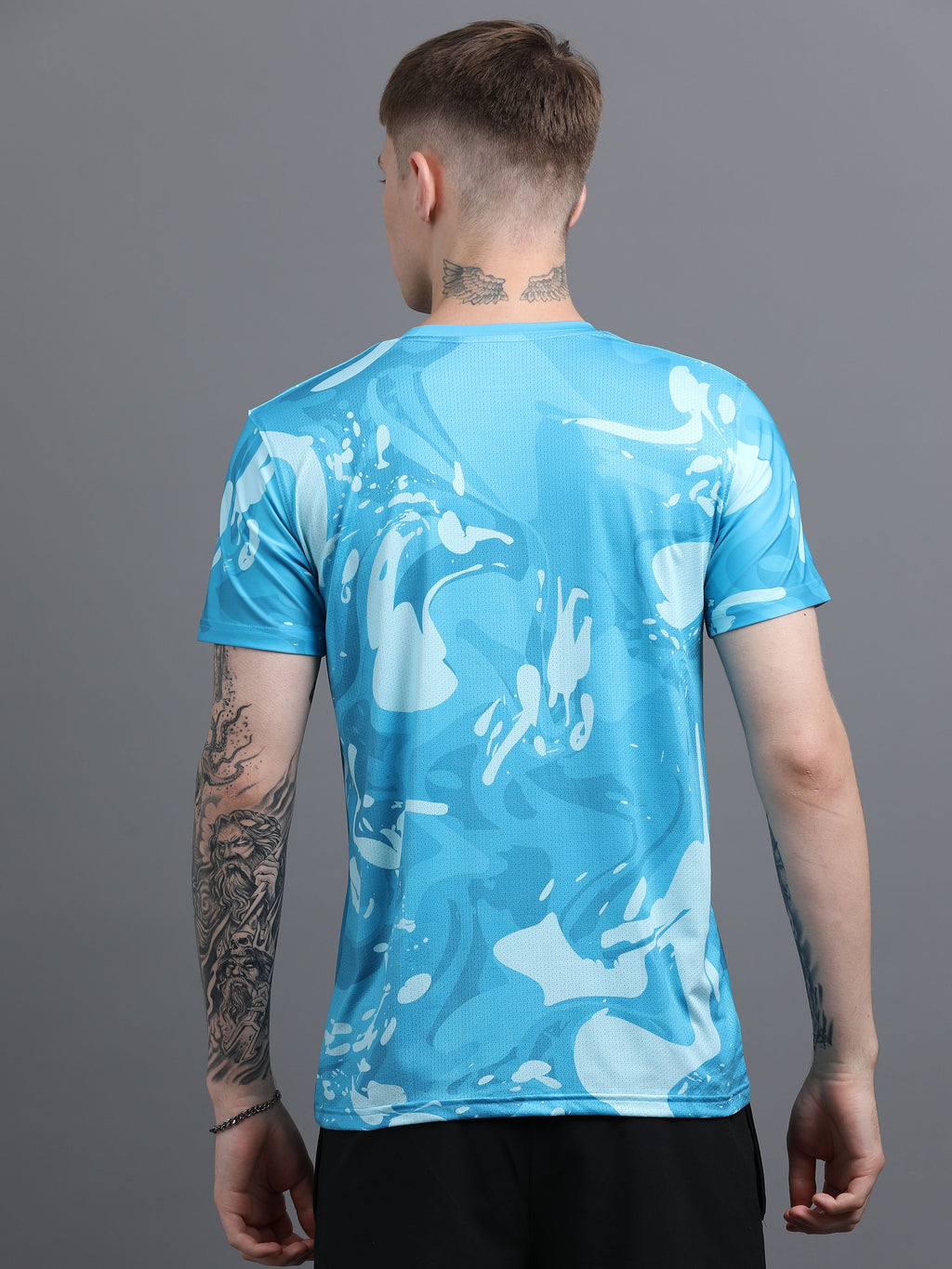 Performance T-Shirt – Blue (Moisture-Wicking Fabric)