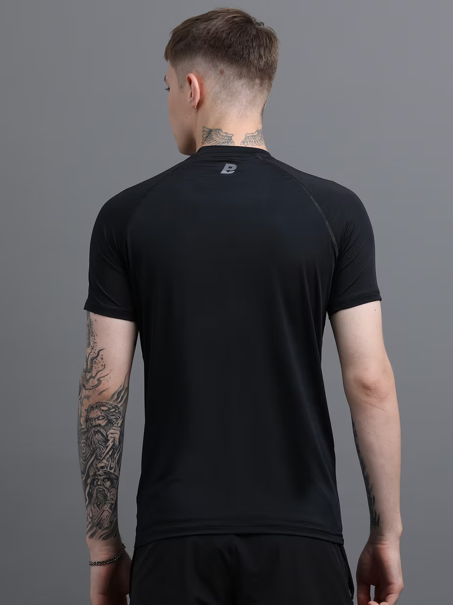 Stride T-Shirt – Black (Nylon-Spandex Blend)
