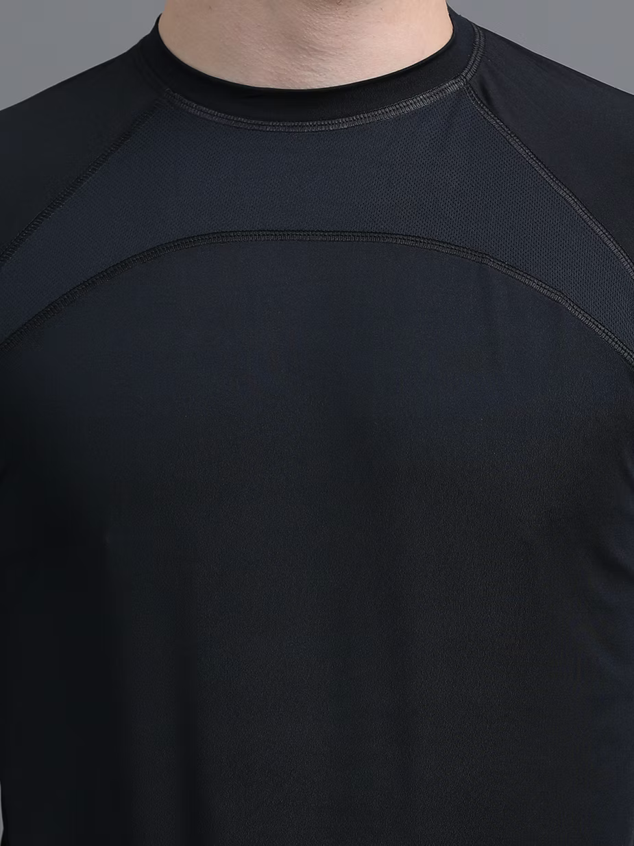 Stride T-Shirt – Black (Nylon-Spandex Blend)